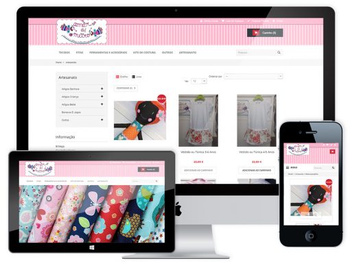 Website Design Loja Online – Amor a Metro